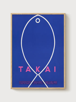 Takai 1965 Poindexter Gallery Poster poster in oak frame