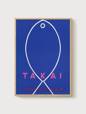Takai 1965 Poindexter Gallery Poster poster in oak frame
