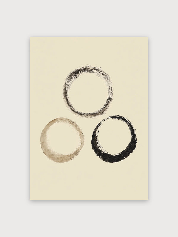 Three Zen Circles Abstract - Digital Download