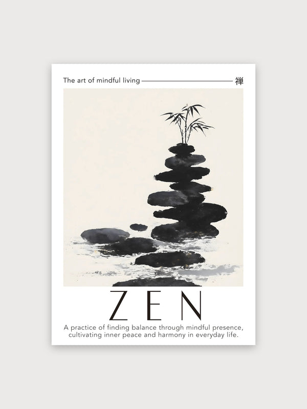Zen Mindful Living Balanced Stones - Digital Download