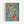 Serene wall art print showing two graceful koi fish in motion through water, rendered in traditional woodblock aesthetic with meditative color palette of muted greens, warm orange-red, and soft blues.