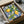 Sophisticated watercolor print depicting lemons, blooms, and foliage arranged over an ornamental cobalt blue tile design in elegant Art Nouveau form.