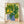 Framed retro Japandi poster of a potted lemon tree with golden yellow fruit and olive green leaves in a cobalt blue pot, set against a cream background in a cheerful, minimalist style.
