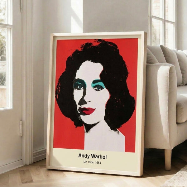 Vibrant pop art print of a woman's portrait featuring hot pink, cyan, and yellow color blocking in contemporary graphic style.