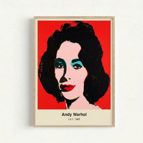 Iconic pop art print featuring bold color blocking in hot pink, electric blue, and sunny yellow with a stylized female face and high-contrast black outlines.