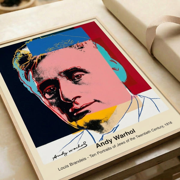 Pop art portrait print in the style of Warhol, blending vibrant reds and creams with charcoal and black lines to create a striking, culturally reverent artwork.