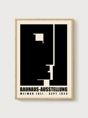 Bauhaus Print poster in oak frame