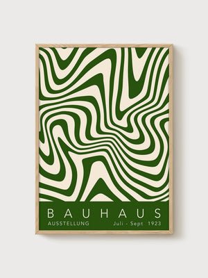 Bauhaus Print poster in oak frame