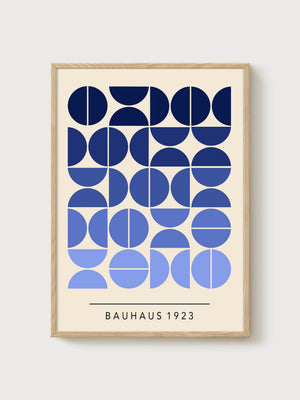 Bauhaus Print poster in oak frame