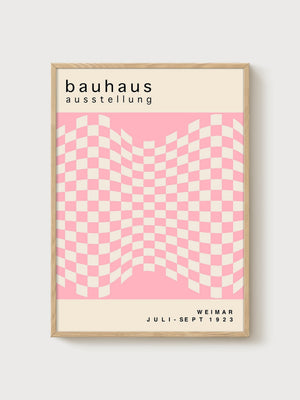 Bauhaus Print poster in oak frame