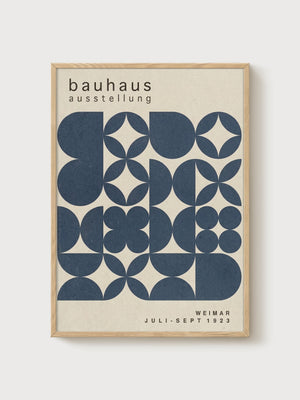Bauhaus Print poster in oak frame