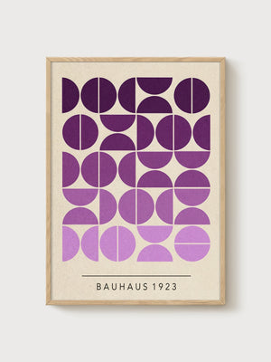 Bauhaus Print poster in oak frame