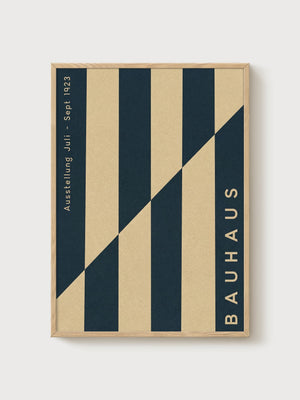 Bauhaus Print poster in oak frame
