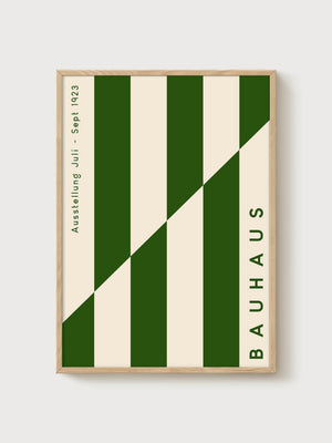 Bauhaus Print poster in oak frame