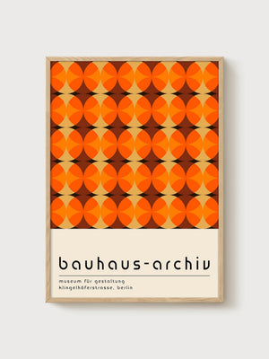 Bauhaus Print poster in oak frame