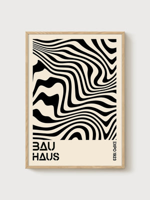 Bauhaus Expo Poster poster in oak frame