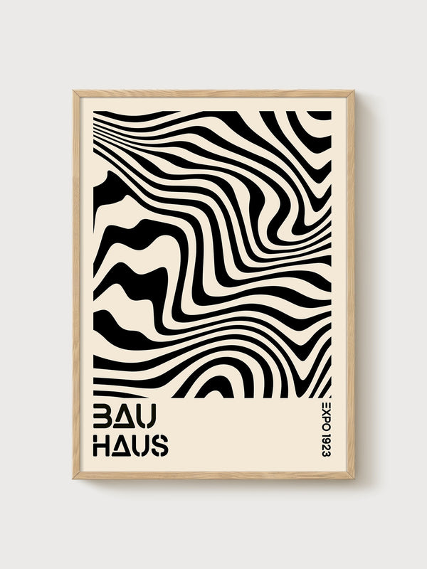 Bauhaus Expo Poster poster in oak frame
