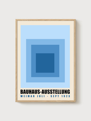 Bauhaus Print poster in oak frame