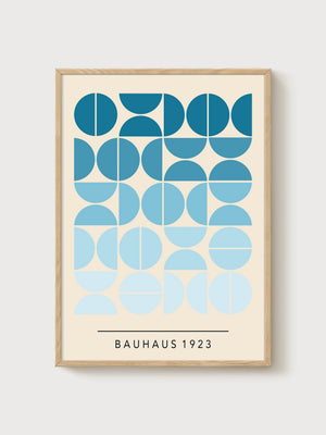 Bauhaus Print poster in oak frame