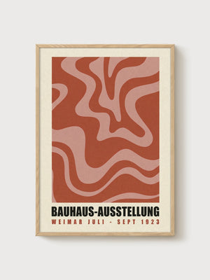 Bauhaus Exhibition Poster poster in oak frame