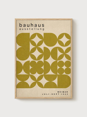 Bauhaus Ausstellung Poster poster in oak frame
