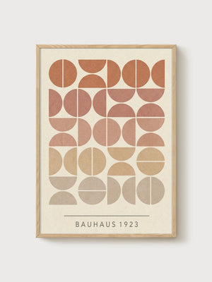 Bauhaus Print poster in oak frame