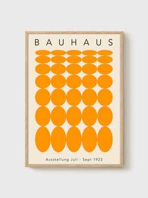 Bauhaus Print poster in oak frame