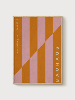 Bauhaus Print poster in oak frame