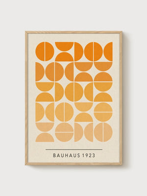 Bauhaus Print poster in oak frame