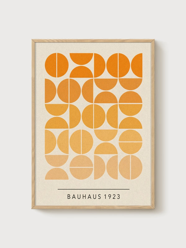Bauhaus Print poster in oak frame