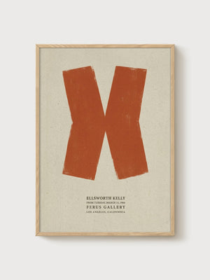 Ellsworth Kelly Print poster in oak frame