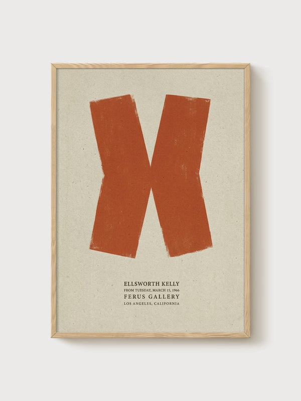 Ellsworth Kelly Print poster in oak frame