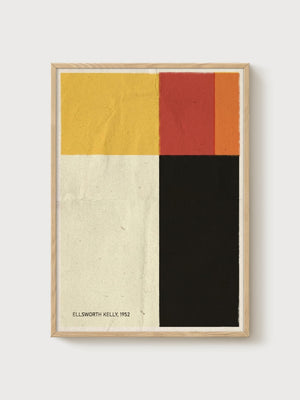 Ellsworth Kelly Print poster in oak frame