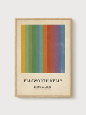 Ellsworth Kelly Print poster in oak frame