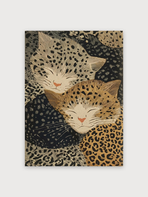 Hokusai Leopard Cats - Digital Download