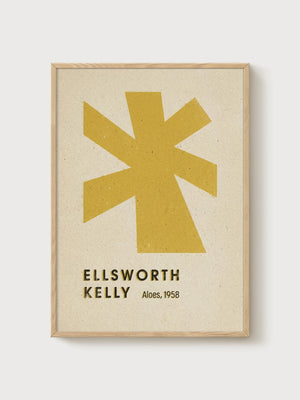 Ellsworth Kelly Print poster in oak frame