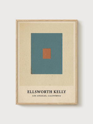 Ellsworth Kelly Print poster in oak frame