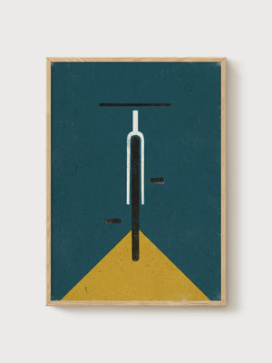 Bauhaus Print poster in oak frame