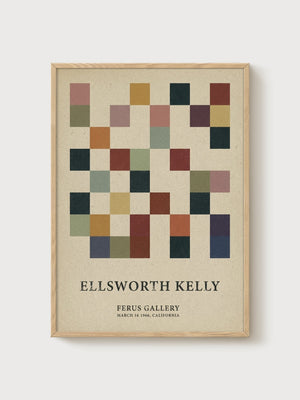 Ellsworth Kelly Print poster in oak frame