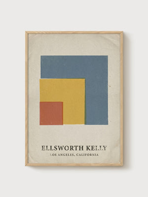 Ellsworth Kelly Print poster in oak frame