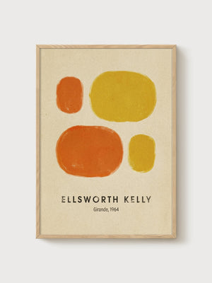 Ellsworth Kelly Print poster in oak frame