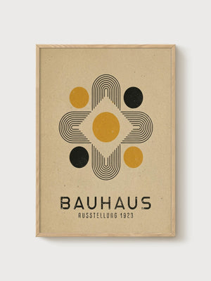 Bauhaus Print poster in oak frame