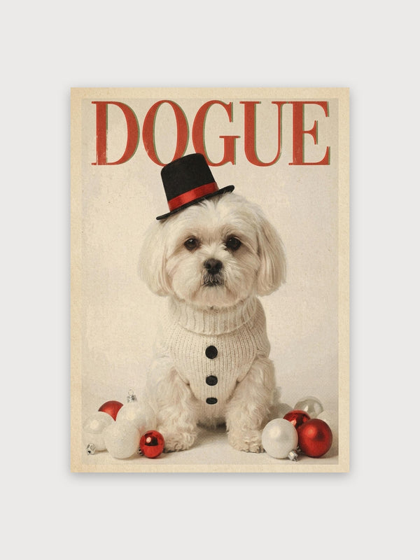 Dogue Maltese Christmas Top Hat - Digital Download