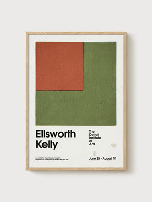 Ellsworth Kelly Print poster in oak frame