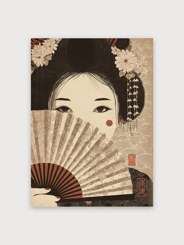 Geisha Fan Portrait - Digital Download