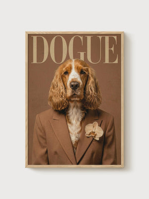 Funny Dog Poster poster in oak frame