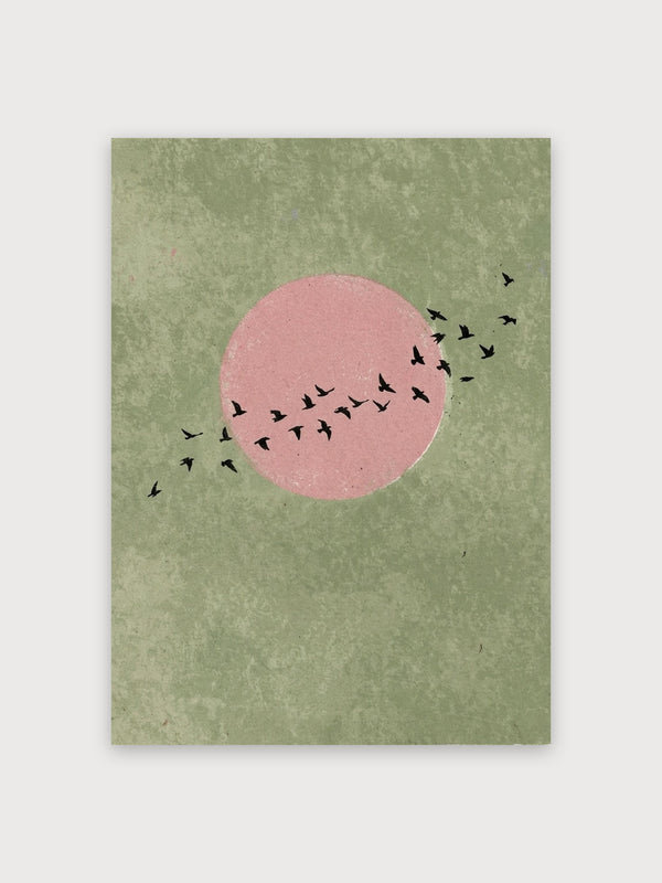 Pink Moon Birds - Digital Download