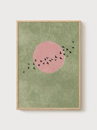 Pink Moon Birds