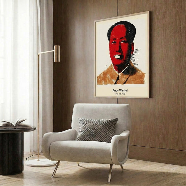 Vibrant framed pop art portrait combining electric pink, yellow, and cyan with minimalist Bauhaus composition on a modern gallery-style poster.