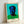 Bauhaus-influenced pop art print displaying high-contrast portrait with electric color blocking in red, turquoise, and yellow tones.